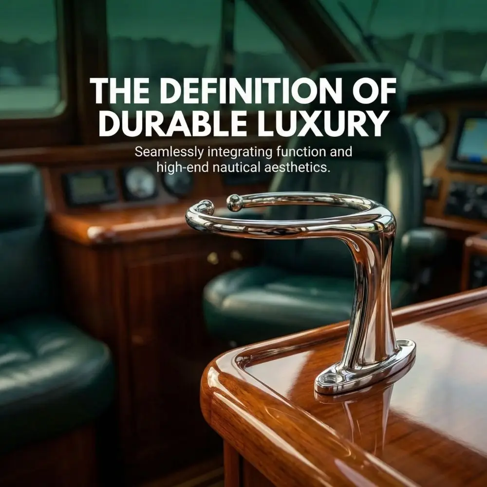 Boat Stainless Steel Cup Holder Single Cup Single-leg Teacup Holder Marine Grade Double Cup Drink Holder Boat Use
