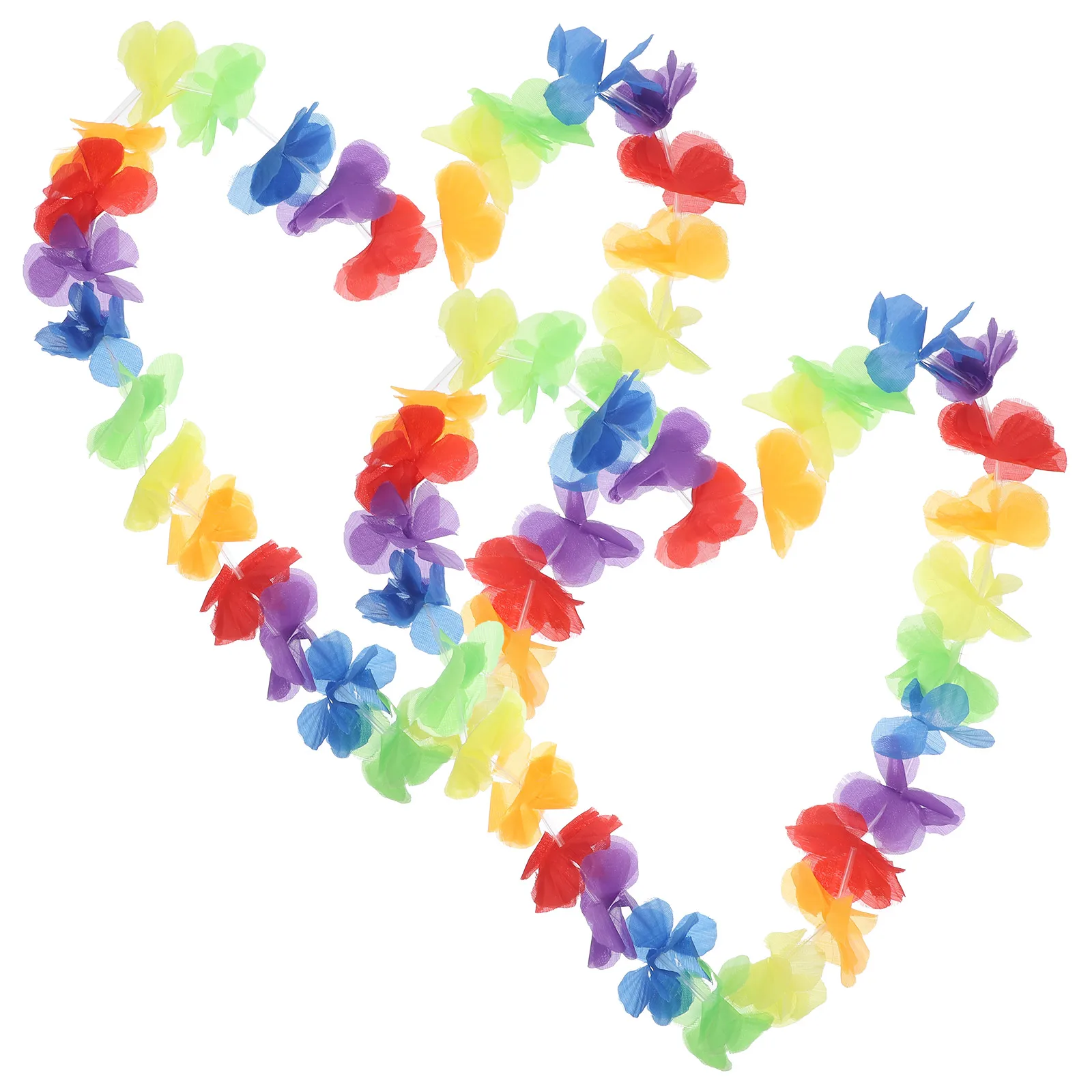 

2pcs Hawaiian Wreath Garland Luau Party Decorations Plastic Pride Parade Beach Summer Hawaiian Wreath Flowers