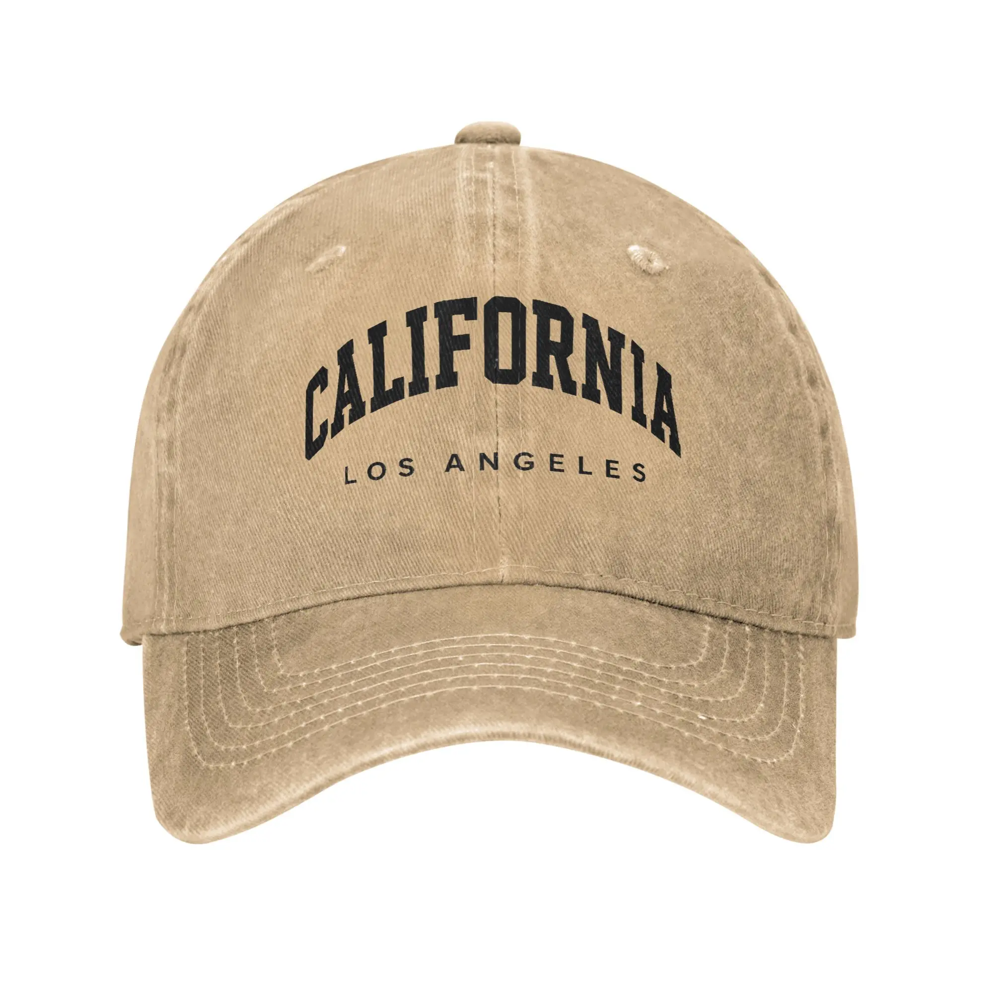 

Washed Baseball Cap CALIFORNIA Black Summer Hip Hop Hats For Men Women Casual Tennis Skate Sun Snapback Cap