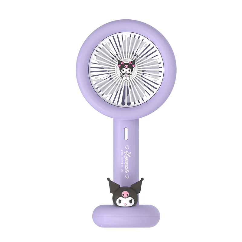 Sanrio Cinnamoroll Mini Portable Fan Cute Mini Handheld Fan 3-Speed Adjustable Type-C Rechargeable Battery-Powered Fan Gift