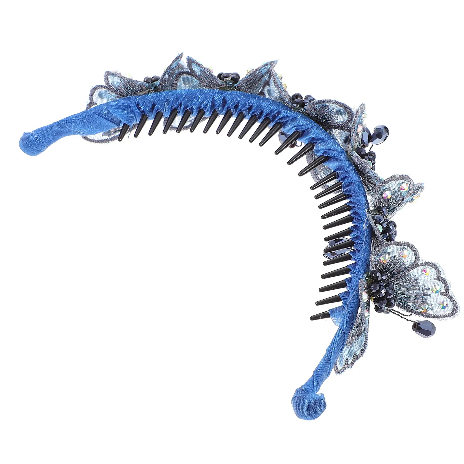 

1Pcs Crystal Rhinestone Water Drill Butterfly Hair Clip Handmade Woven Large Hairpin Party Wedding Prom Hair Accessories