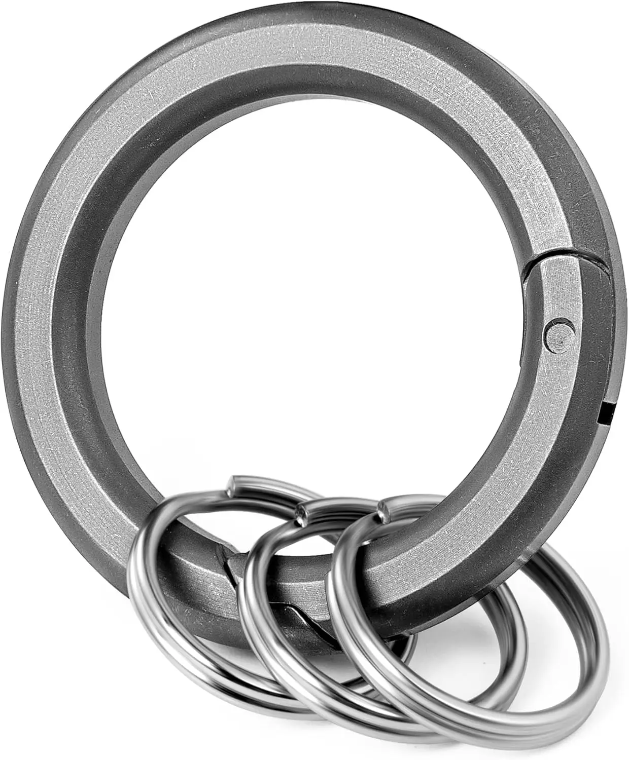 

TIMULTI Titanium keyclips, Multi-Use Carabiner Clips,Small Caribeener Clips with Key Rings, Key Chain Clip for Home Car keys men