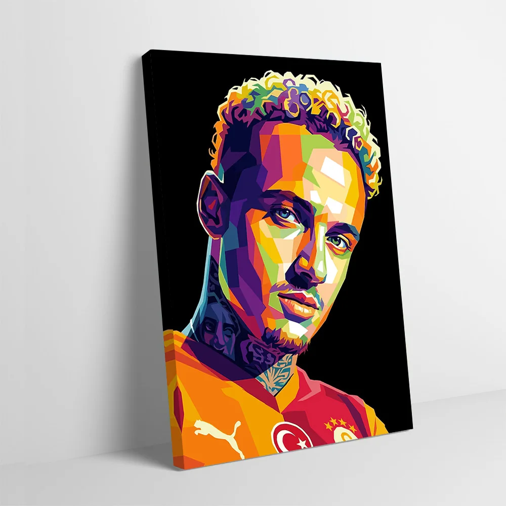 Noa Lang Colorful Portrait of a Soccer Player Printing Poster Customizable Pictures Wall Art Canvas Painting for Home Decor Arts