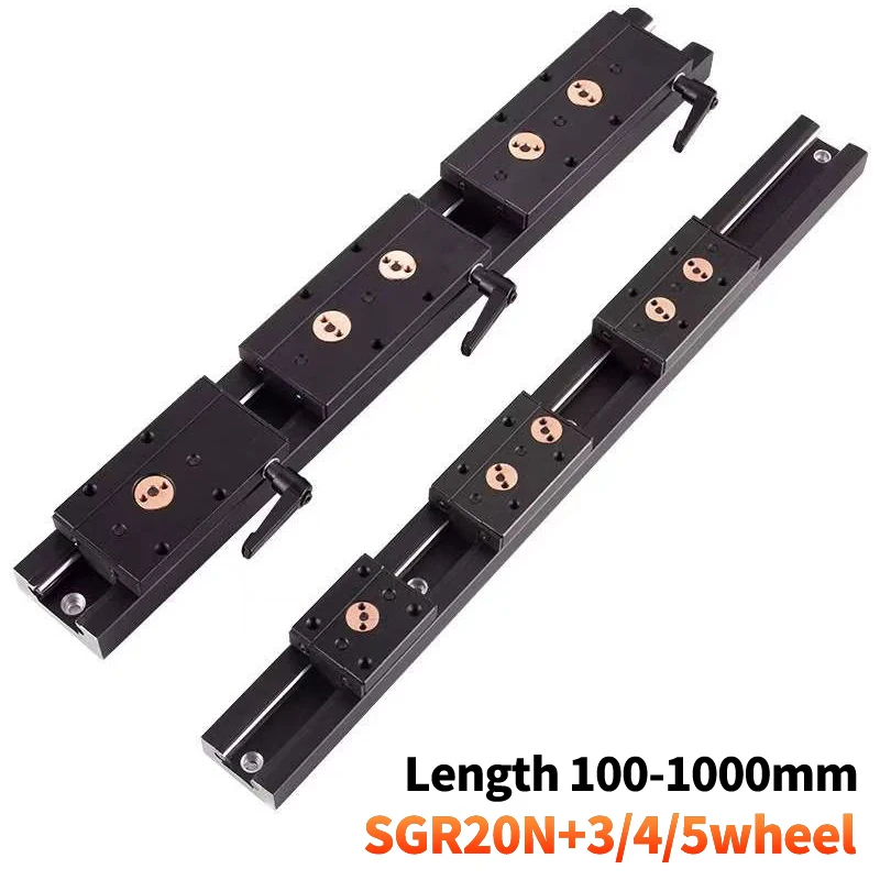 SGB20N 47mm Blackening Built-in dual-axis linear guide SGB20N Block Woodworking Machinery Photography Track 3D printer part