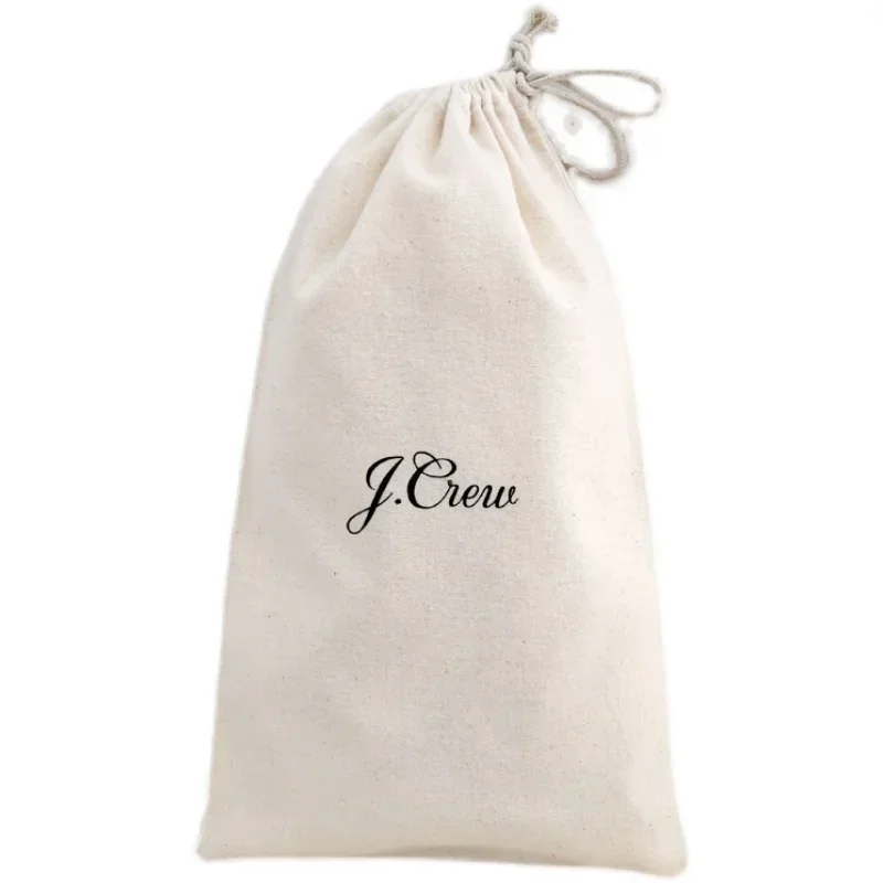 Cotton Gift Bag Storage Packaging Drawstring Pouch Print Logo Custom Packaging Party/Makeup Sachet Pocket Polyester Bags 50pcs