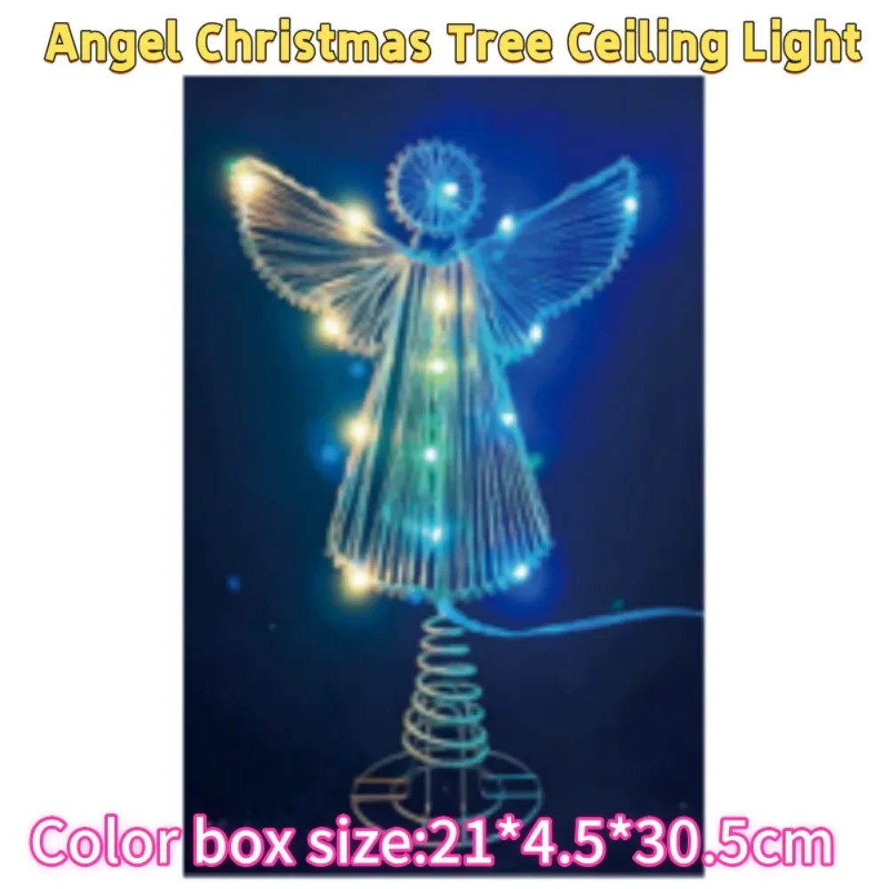 Led Tree Top Star Angel Star Xmas Tree Topper Lights Smart BT APP DIY Christmas Tree Decoration Holiday Party Tree Topper Lights