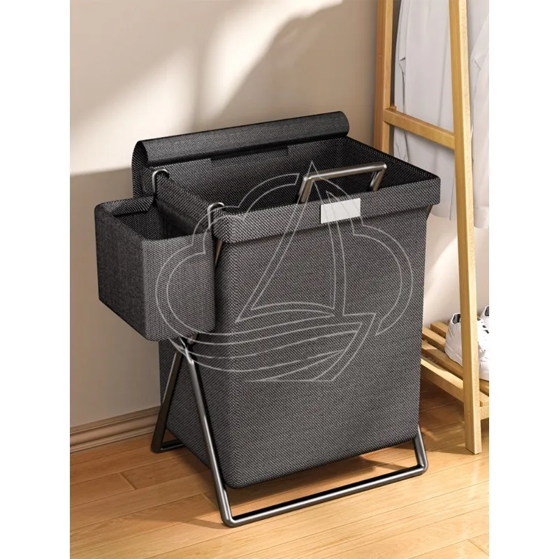 

Foldable Laundry Basket with Lid Large Capacity Clothes Storage Hamper for Bathroom Bedroom