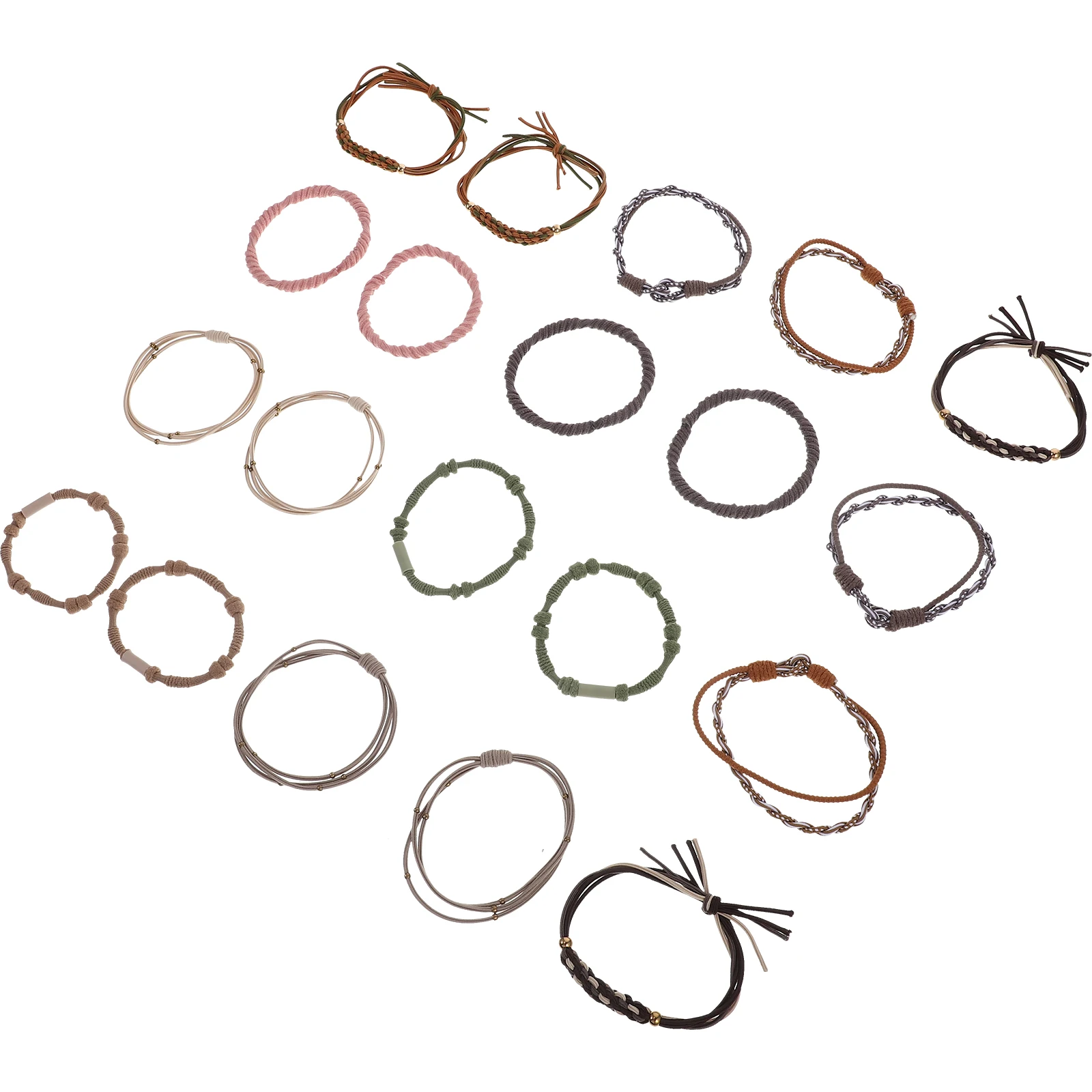 

20Pcs Bohemia Hair Ties Retro Headbands Elastic Accessories Bohemian Ropes Bands Braiding Paraphernalia
