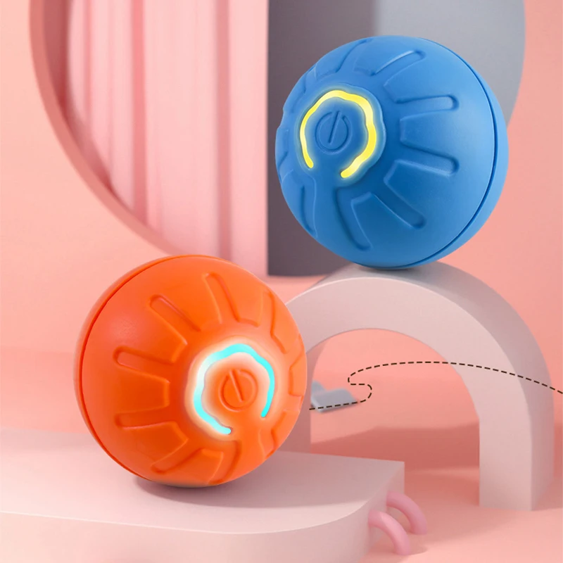 Automatic Dog Ball Interactive USB Smart Dog Toy Ball  Pet Toy Moving Ball Automatic Moving Bouncing For Cat Puppy Birthday Gift