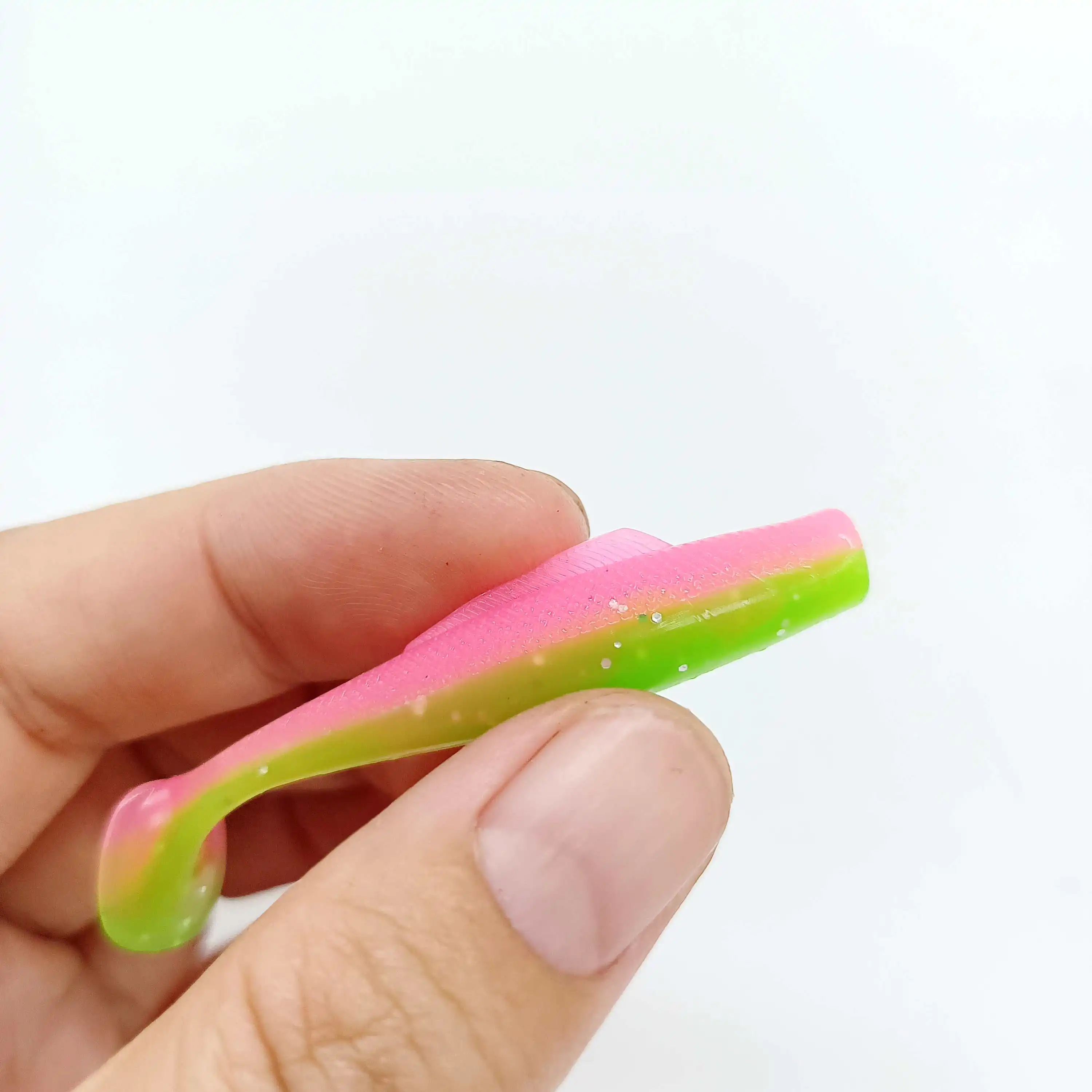 DUODUOYU 6PCS NEW TPE Soft Fishing Lure 1.7g/55mm T-Tail Soft Silicone Swimbait Wobbler For Pike Bass Shad Fishing Tackle