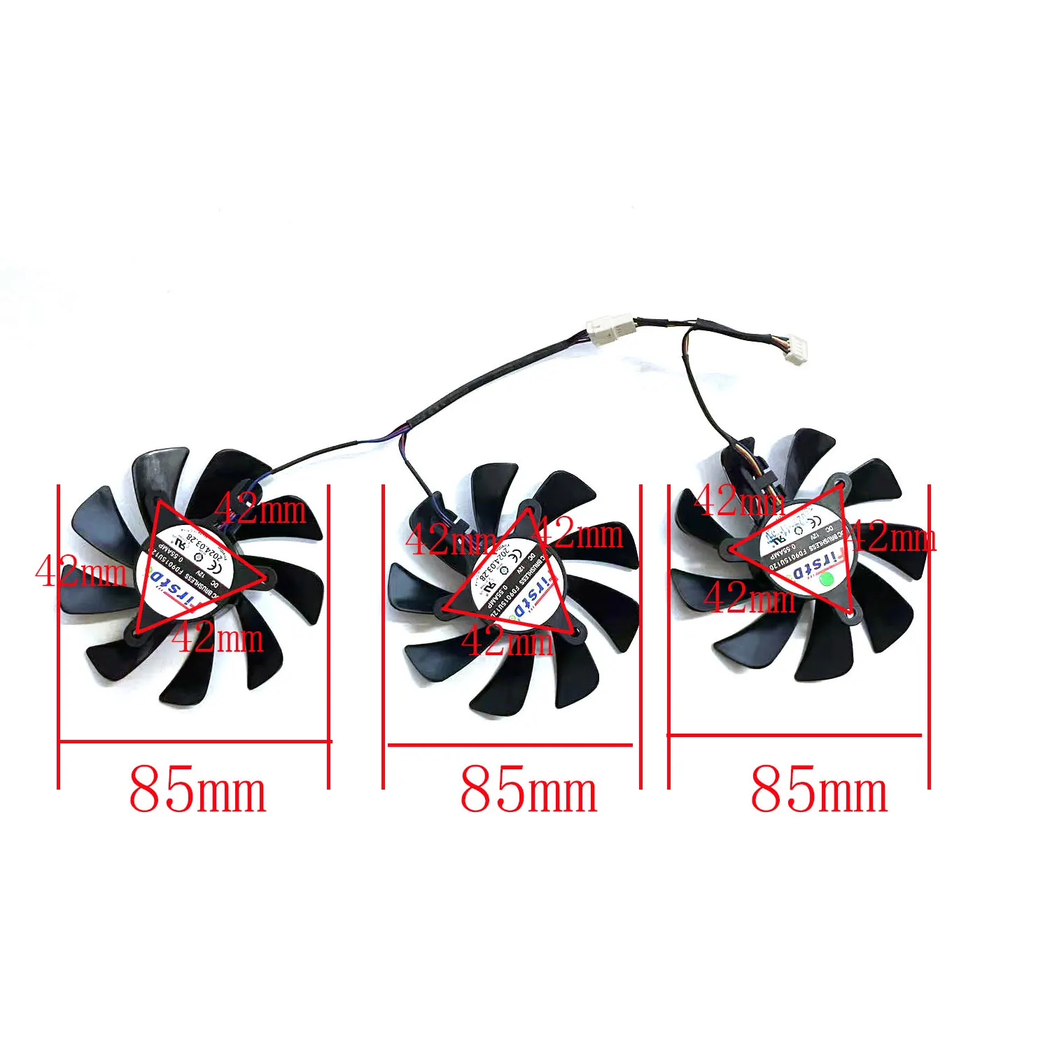 

For Powercolor Radeon RX6750 Gre 12GB fighter graphic card replacement fan 85MM 4PIN FD9015U12D RX6750 GPU Fan