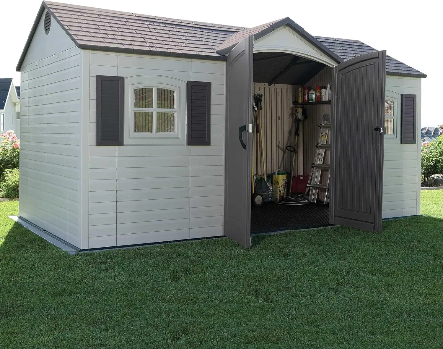Durable 6446 Outdoor Storage Shed, 8 x 15 Foot, Desert Sand image 6