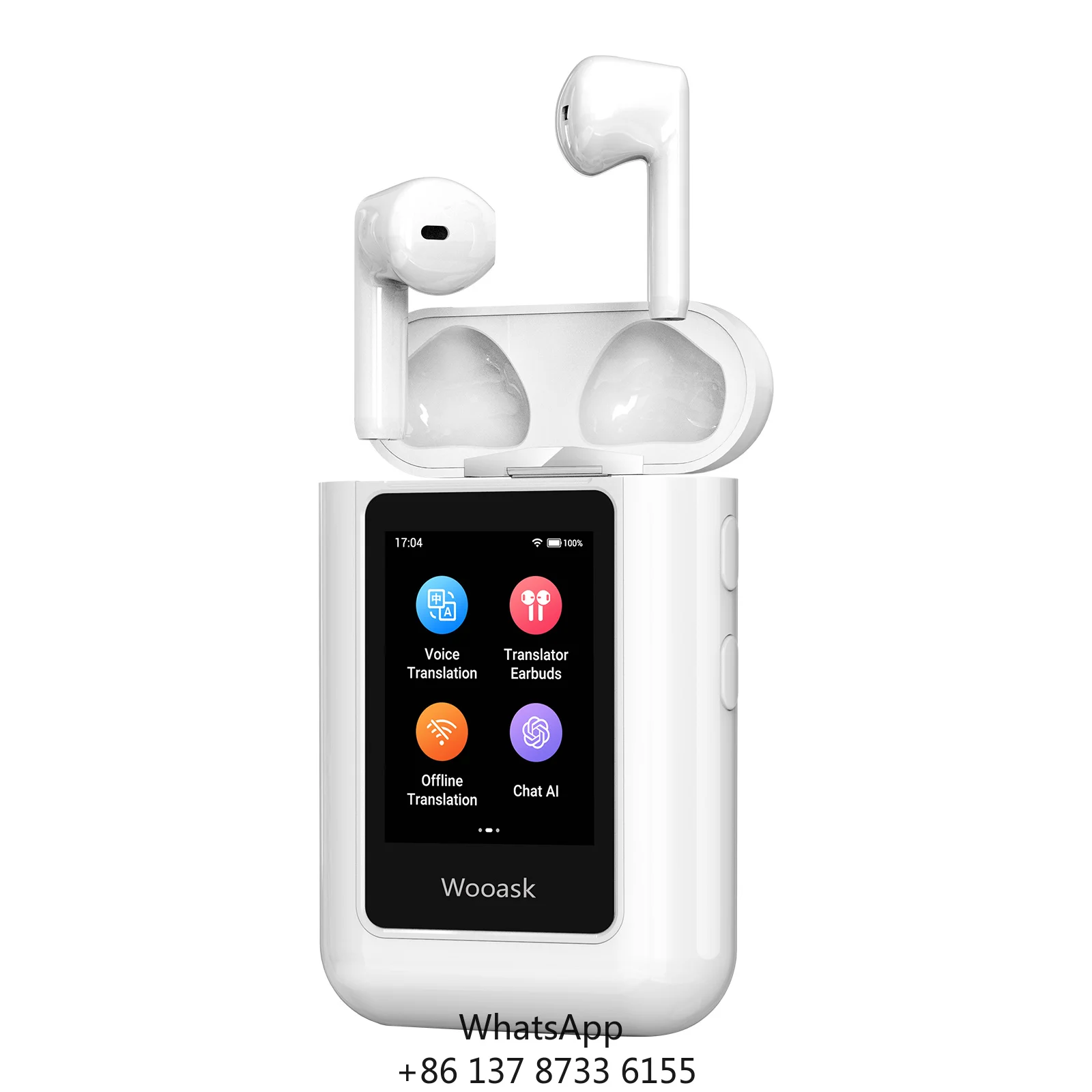 Worldwide First Released AI A8 Chatgpt Empowered Voice Translator Headphones Wireless Translator Earbuds With Touch Screen