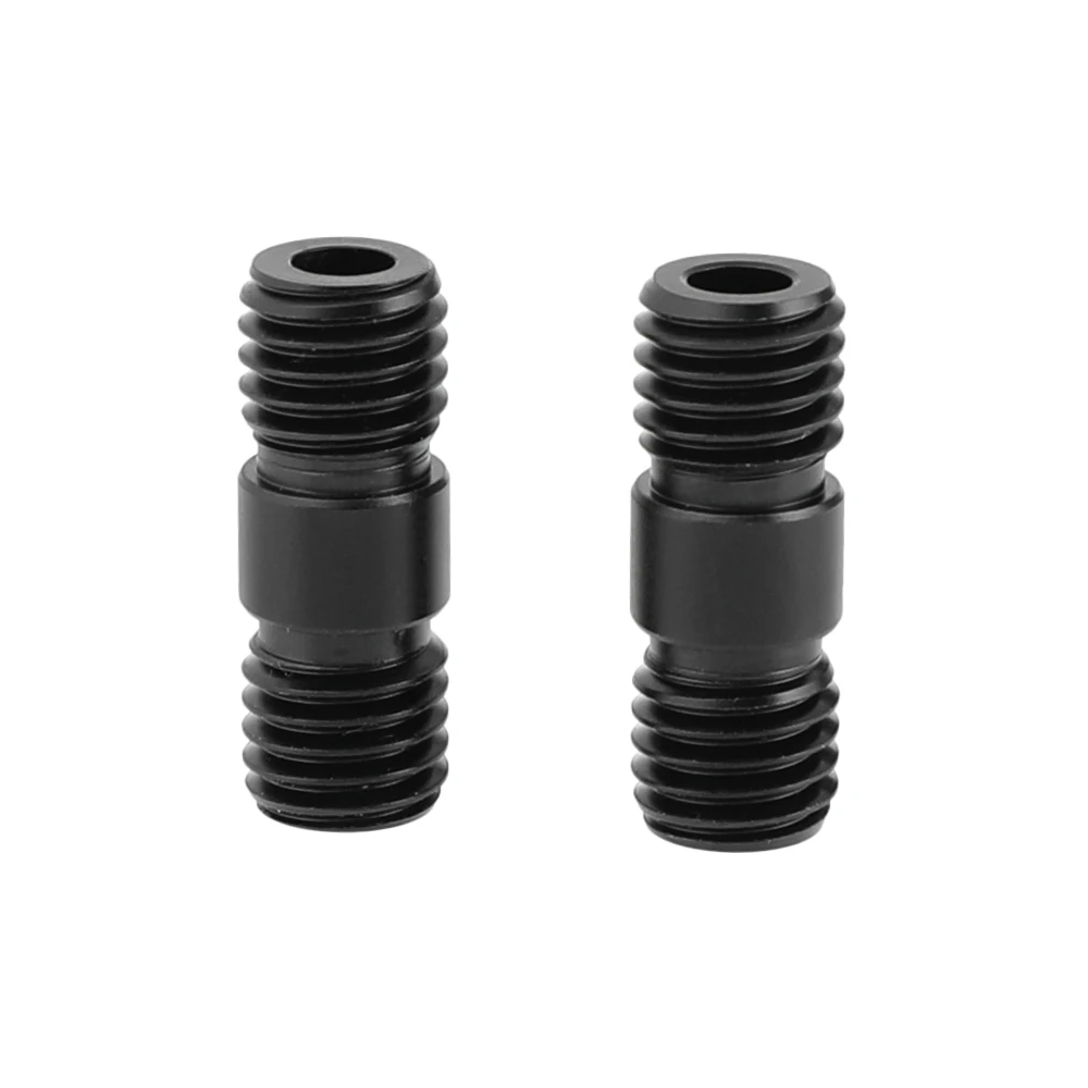 CAMVATE 15mm Rod Connector Screw Nets Double M12 Thread Mount Black/Red For DSLR Camera 15mm Rail Support System (pack of 2)