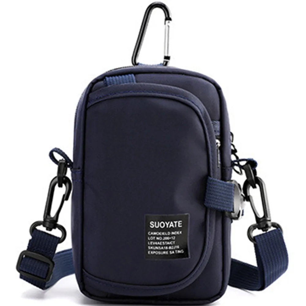 

Повседневная мужская сумка через плечо на одно плечо с несколькими карманами, многофункциональная сумка для хранения телефона, большой вместительный квадратный кошелек для улицы