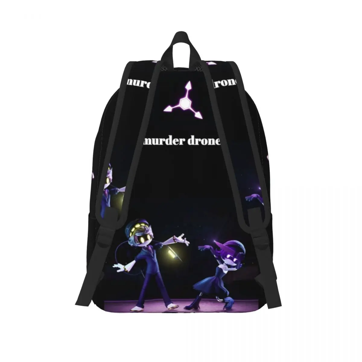 Murder Drones Cartoon Anime Casual Backpack Lightweight Student Hiking Travel TV Series Daypack Men Women Laptop Shoulder Bag