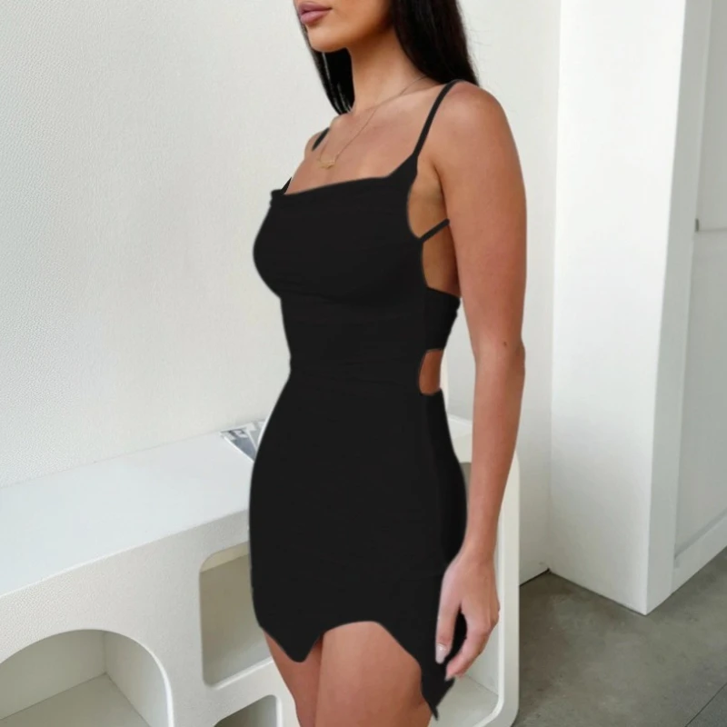 Seksowna sukienka z szelkami Spice Girl 2025 Wiosna i lato Sznurowana krótka spódniczka damska