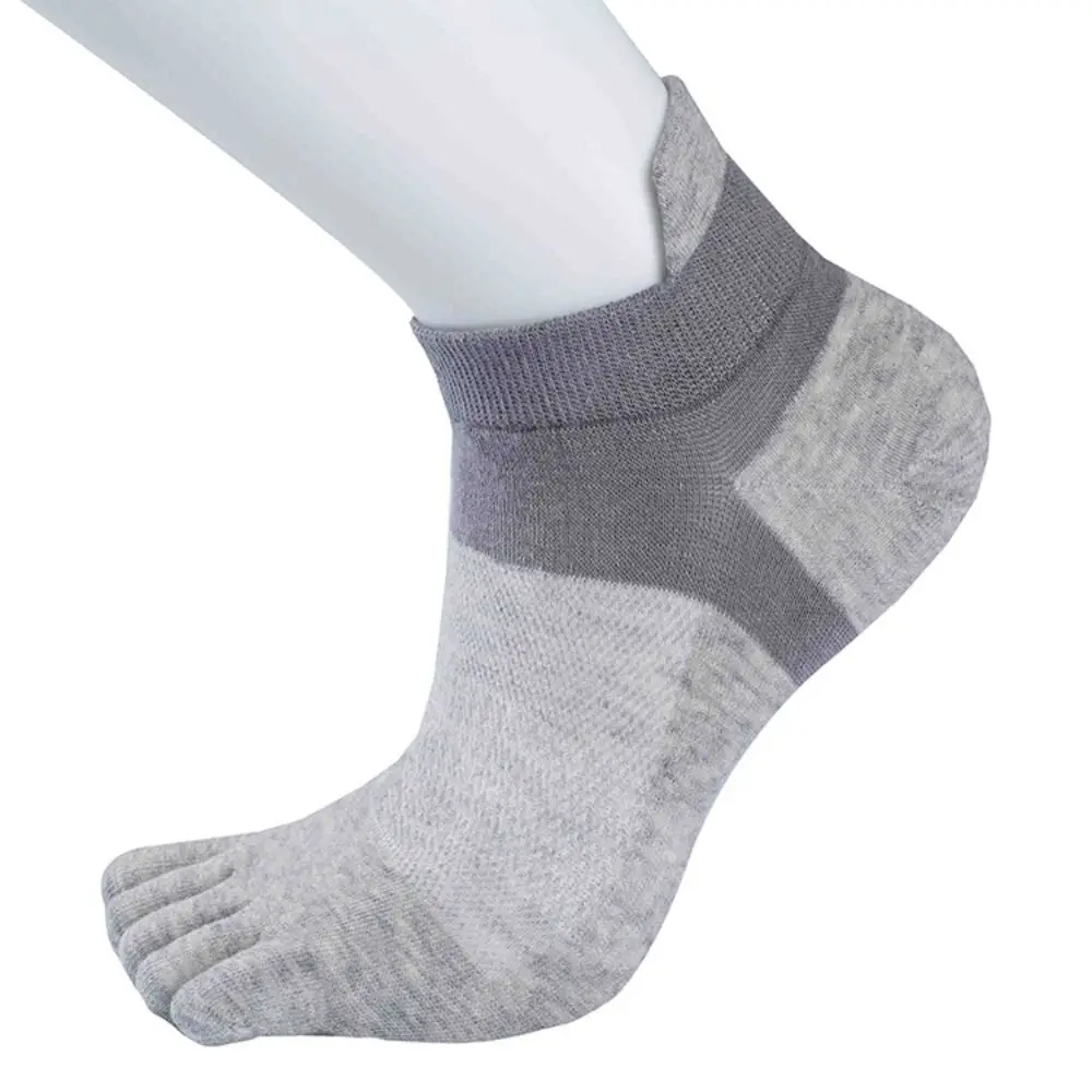 

Cotton Men's Five Toe Socks Patchwork Anti Friction Five Finger Sports Socks Sweat-absorbing Short Running Hosiery Fitness