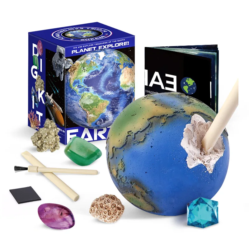 Science Education Puzzle Toys Science Popularization Exploration of the Eight Planets in the Solar System Gem Excavation Archaeo