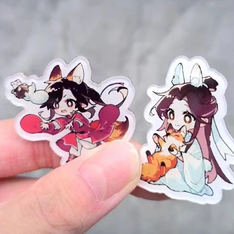 2Pcs/Set Anime Tian Guan Ci Fu Xie Lian Hua Cheng Heaven Official\'s Blessing badge Acrylic Brooch Pin Cosplay Accessories Gfit