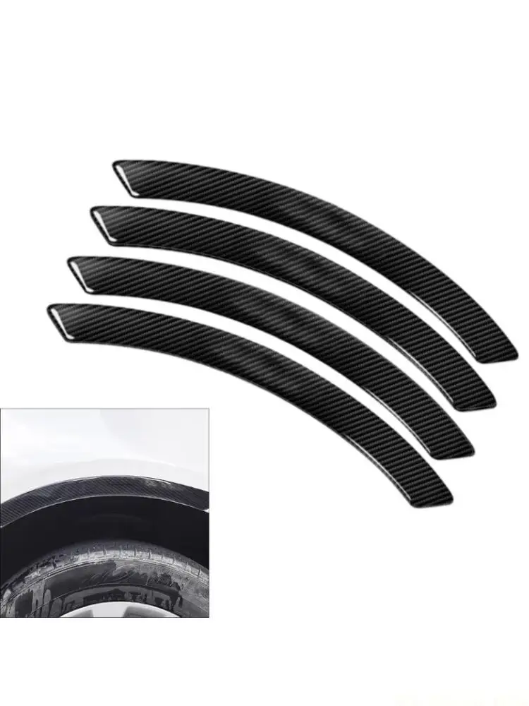 J0MA Pack of 4 Wheel Eyebrow Accent Trim Set for DIY Car Detail Carbon Look PVC Cover, 15.16 x 1.18 In Adhesive Exterior Use