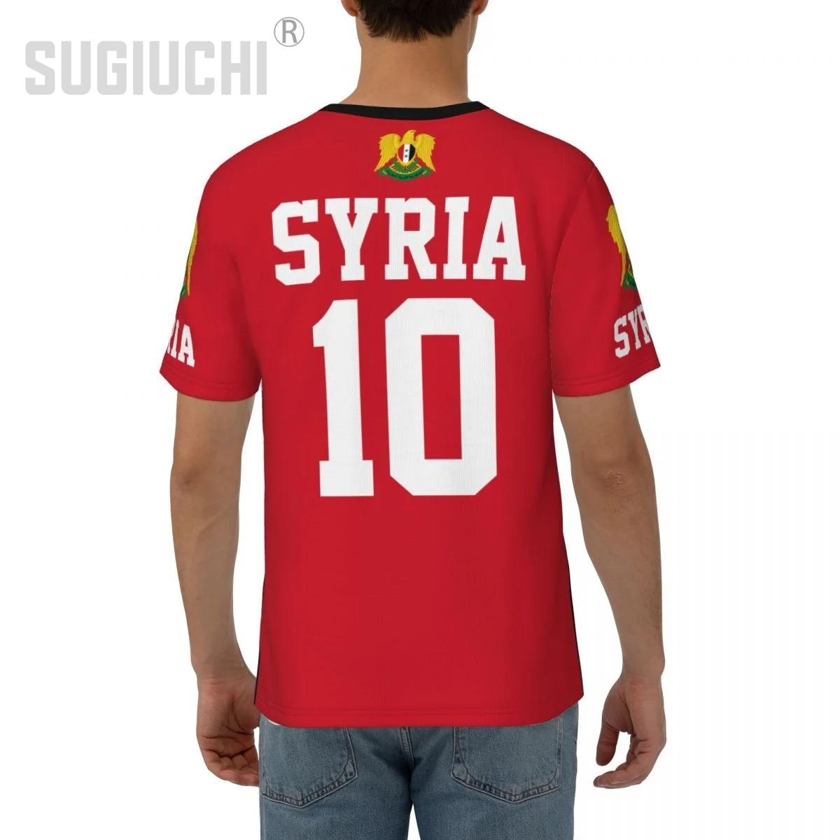 Unisex Nation T-shirt Syria Flag Syrians T-shirts  For Men Women Soccer Football Fans Gifts Custom clothes tee view 3