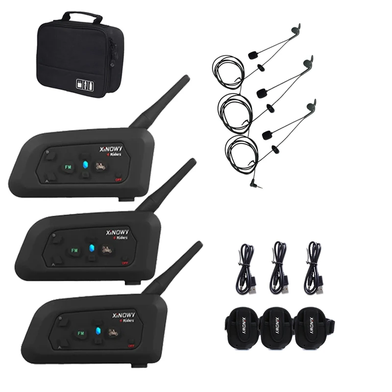 

3 User Football Referee Walkie-talkie Headset V4C PRO 1200M Full Duplex Bluetooth Headset Football Conference Walkie-talkie