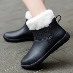 Fashion Rain Boots Women's Galoshes Ladies Shoes Walking Non-slip Waterproof Ankle Rainboots Female Home Garden Work Short Boots