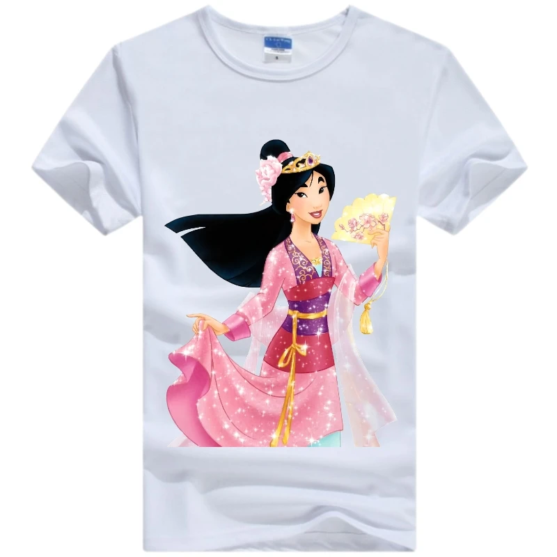 Fashion Hua Mulan Graphic Girl T Shirts Disney Cartoon Blouses Women Gothic Clothes Harajuku Tees Summer Streetwear Y2k T-shirts