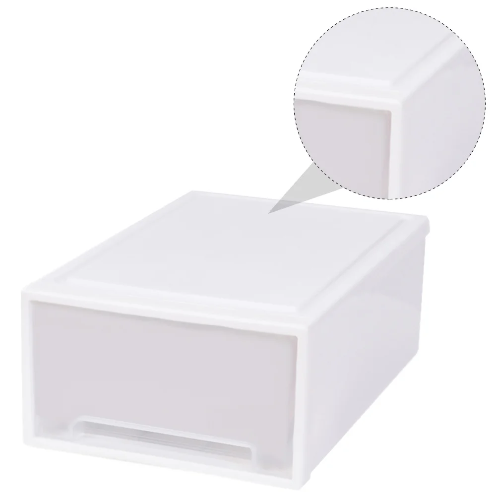 

1pc Drawer-Style Storage Box Detachable Transparent Plastic Organizer For Cosmetics Clothes Underwear Socks Shoes Container