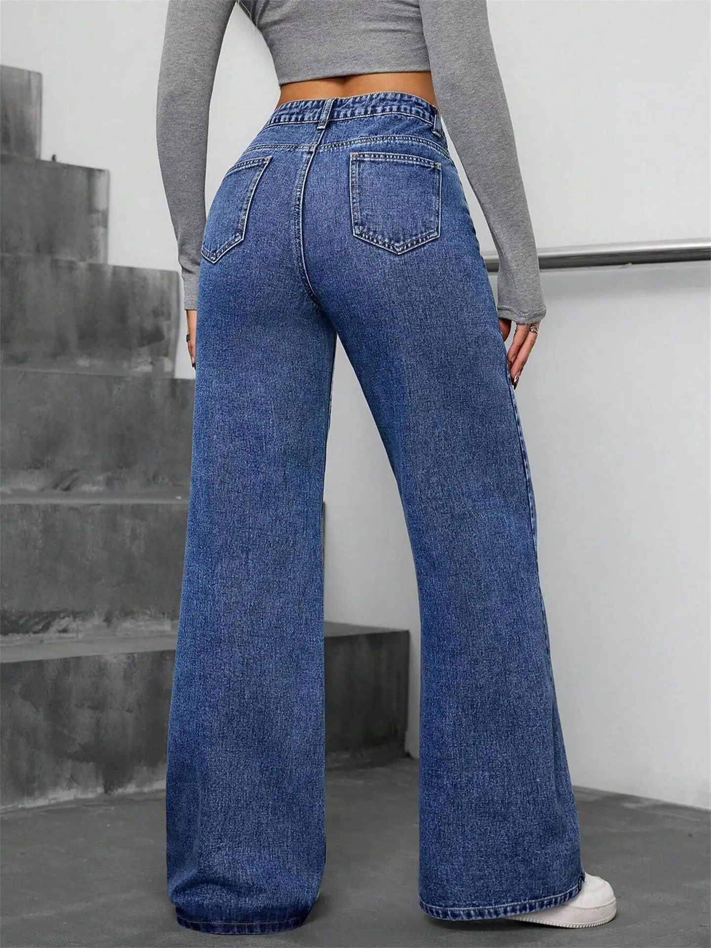 new spring autumn plus size brand female women girls Hot drill high street straight jeans