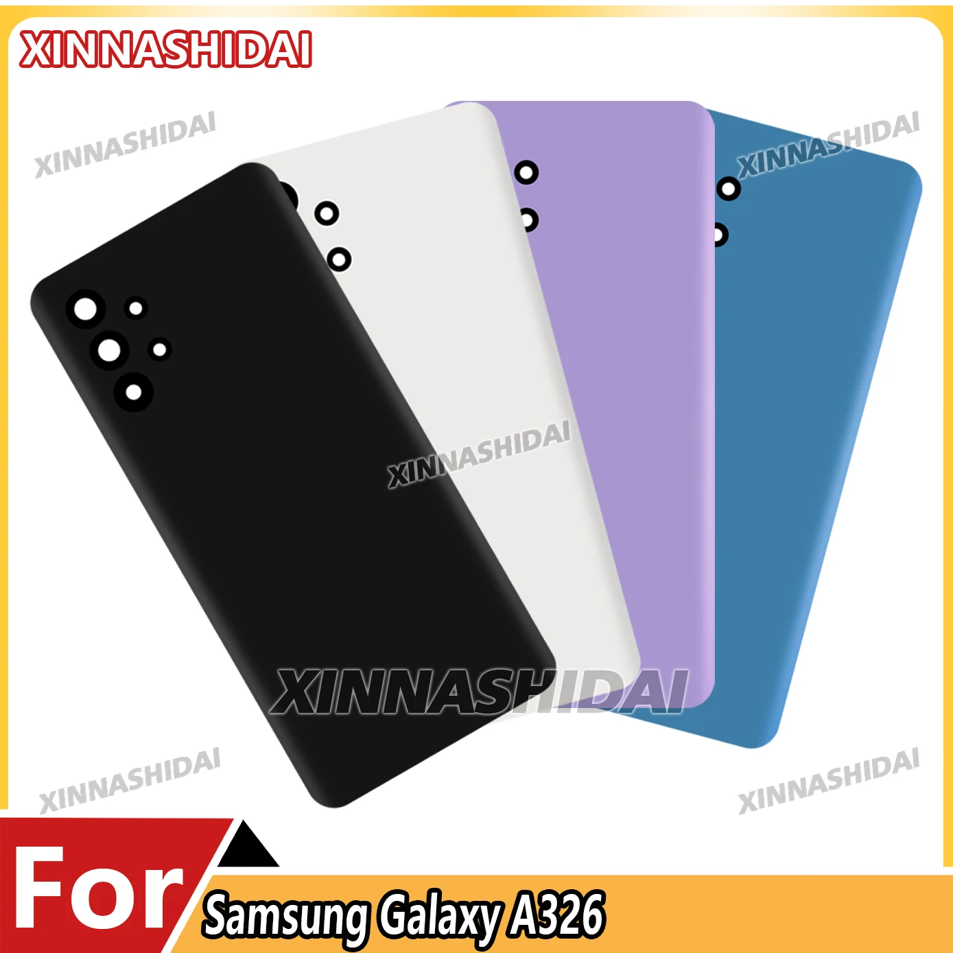 Super qualidade para samsung galaxy a32 tampa traseira da bateria painel traseiro porta habitação caso peças com câmera para a32 a326 5g