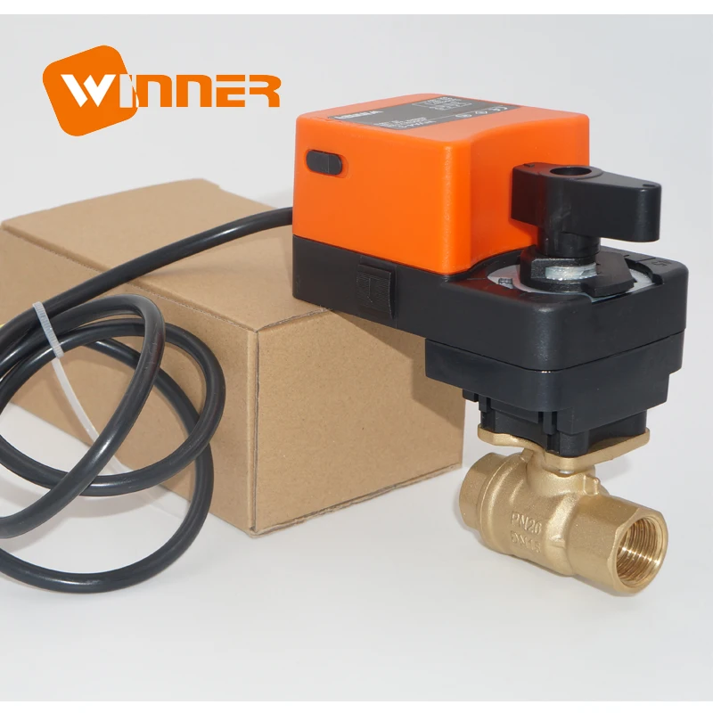 Winvall 2 Way DN15 DN20 DN25 Electric Actuator  0-10V Modulating Valve Motorized Proportional Control Ball Valve