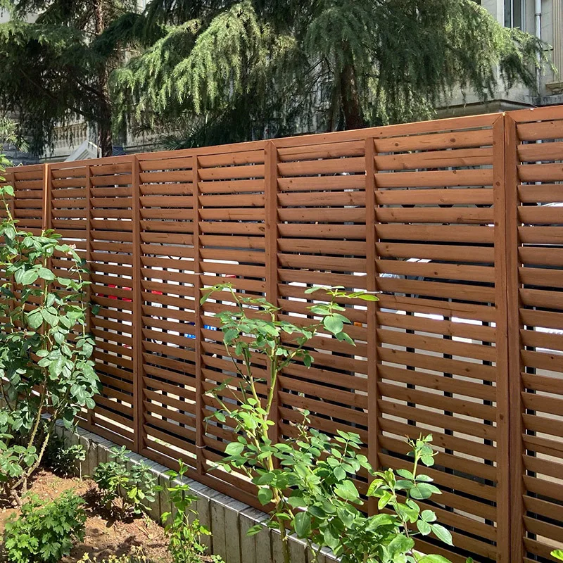 Outdoor Garden Antiseptic Wood Fence Fence Outdoor Venetian Mesh Partition Decorative Screen Wall Guardrail