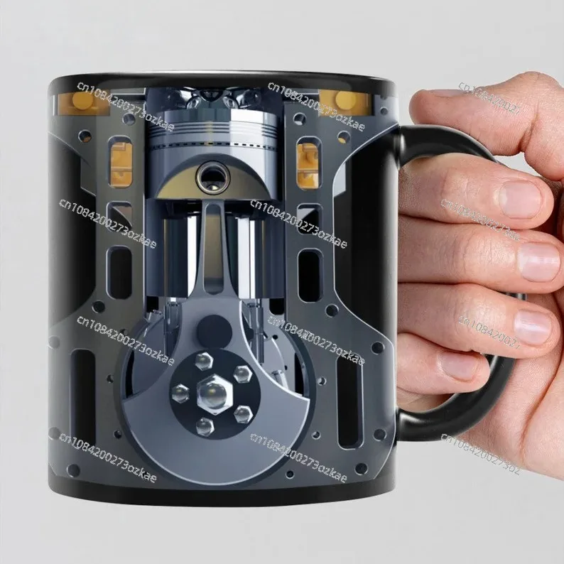 Mechanical Engine Engine Ceramic Coffee Mug Water Cup Car Motorcycle