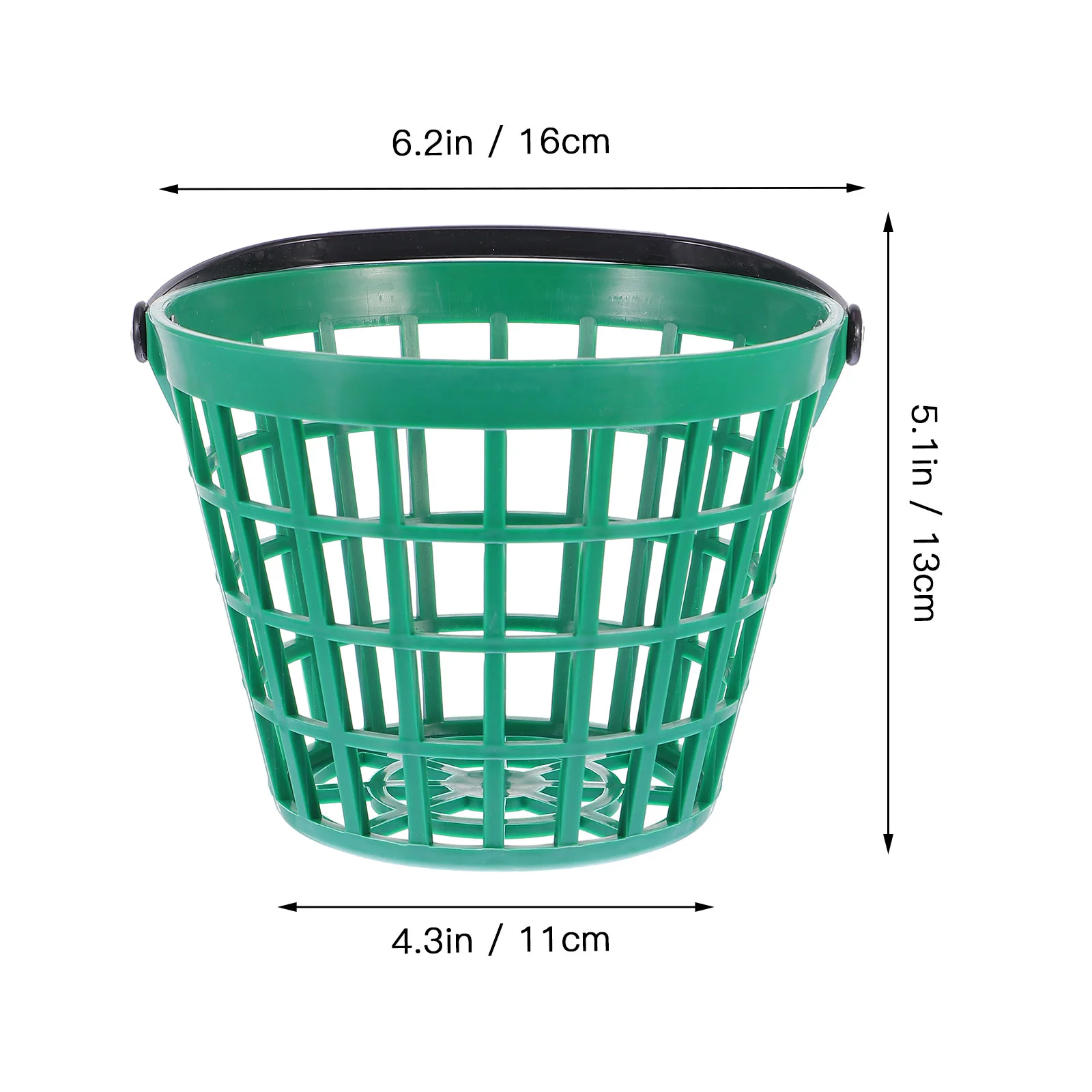 Golf Basket Balls Storage Range Baskets Bucket Basketball Carrying Buckets Green Nylon Container Child Handle