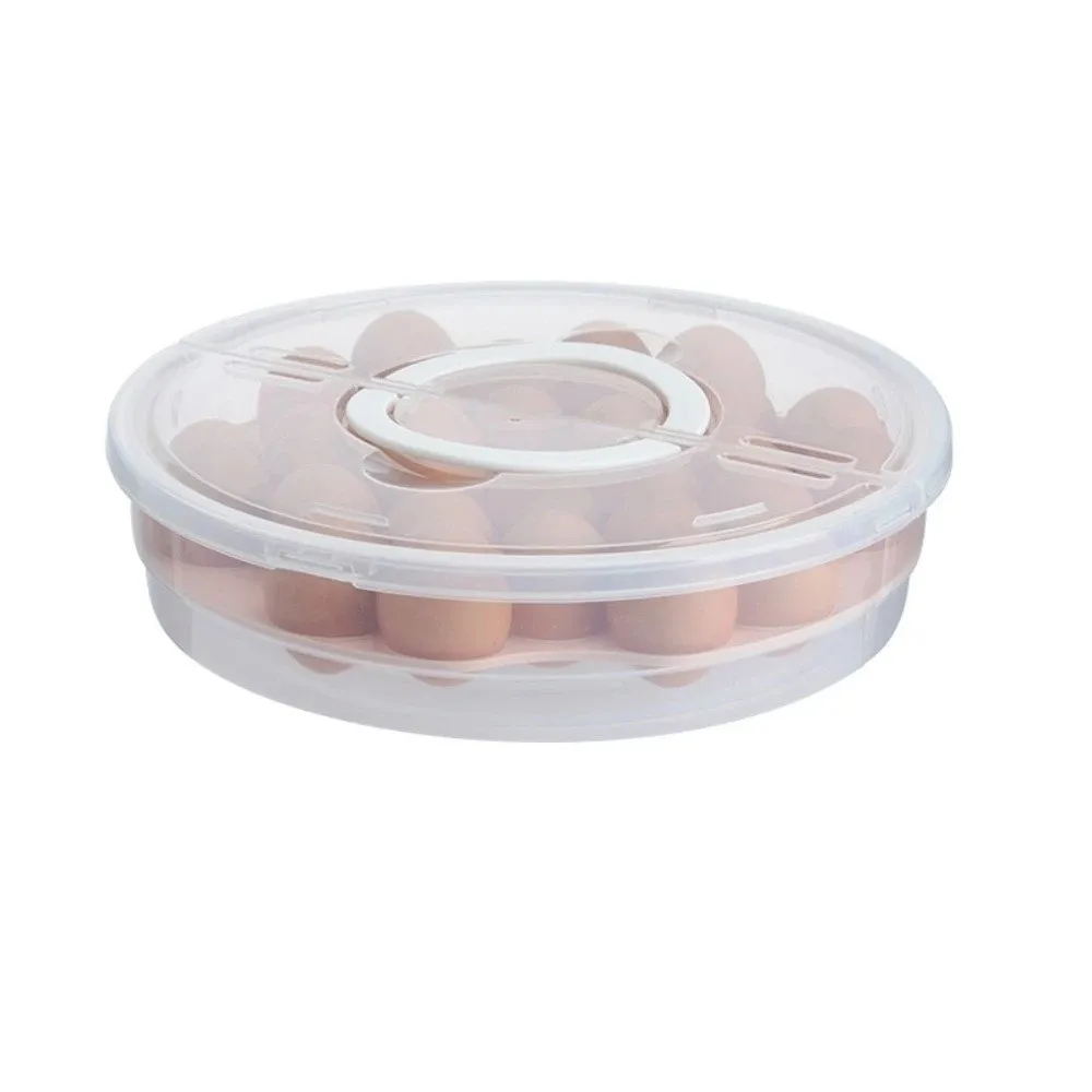 Clear Dumplings Organizer Multilayer With Sealed Lid Food Storage Container multi-functional Space Saving Round Dumpling Box