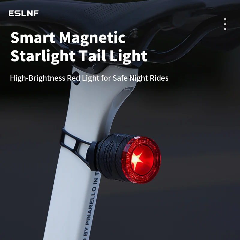 ESLNF Intelligent Magnetic-coupled Bicycle Tail Light Bicycle Warning Light Rainproof For MTB And Road Bicycle New Bike Light