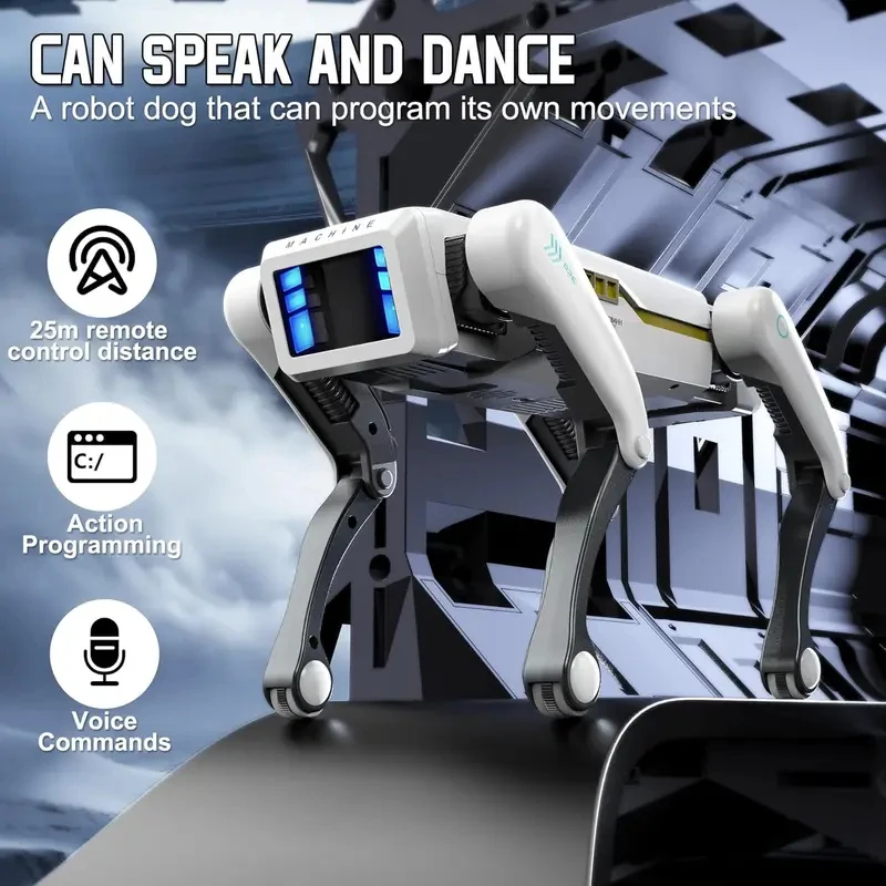 RC Mechanical Dog Multifunction Intelligent RC Robot Dog Sing Dance Programmable Interactive Bionic Smart Robot Dog Toy Gift
