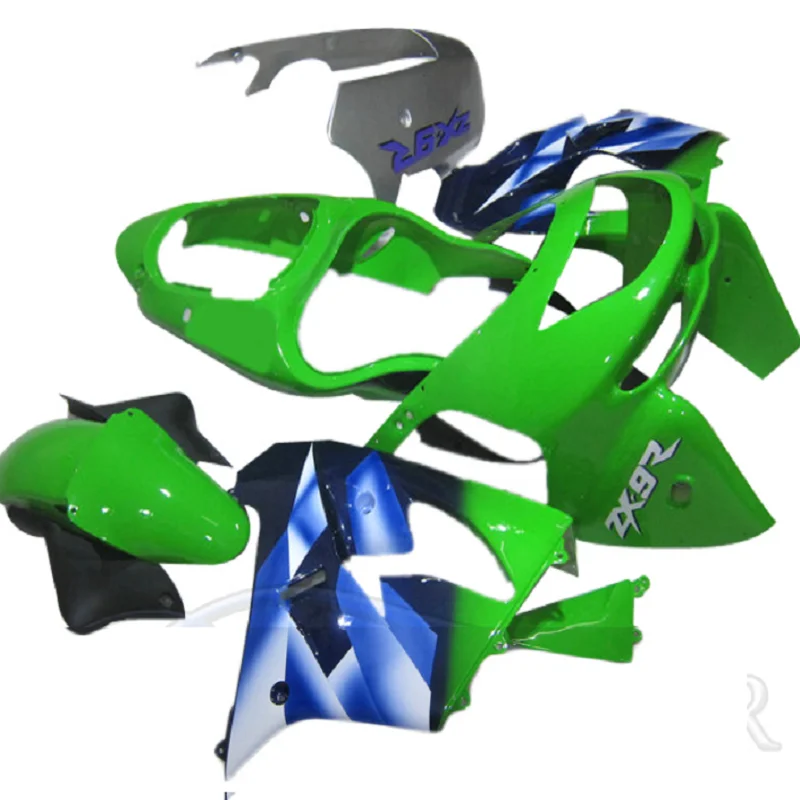 ABS motorcycle parts for Kawasaki ZX9R 1998 1999 NINJA Fairing kits ZX9R 98 99 geen blue fairings set