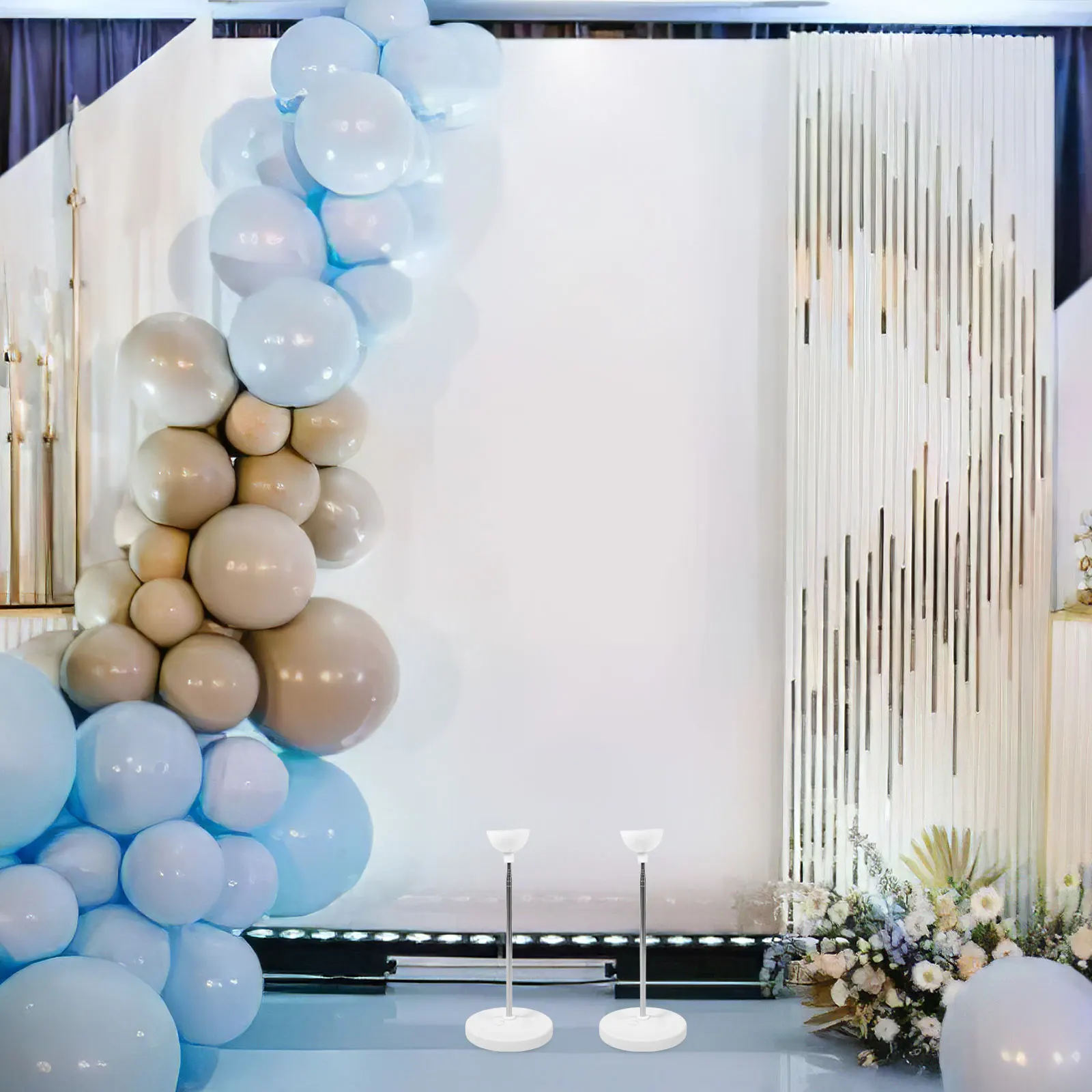 

Telescopic Balloon Stand 2M Adjustable Height Bowl Holder Stainless Steel Base Party Decorations Balloon Sticks Floor Column