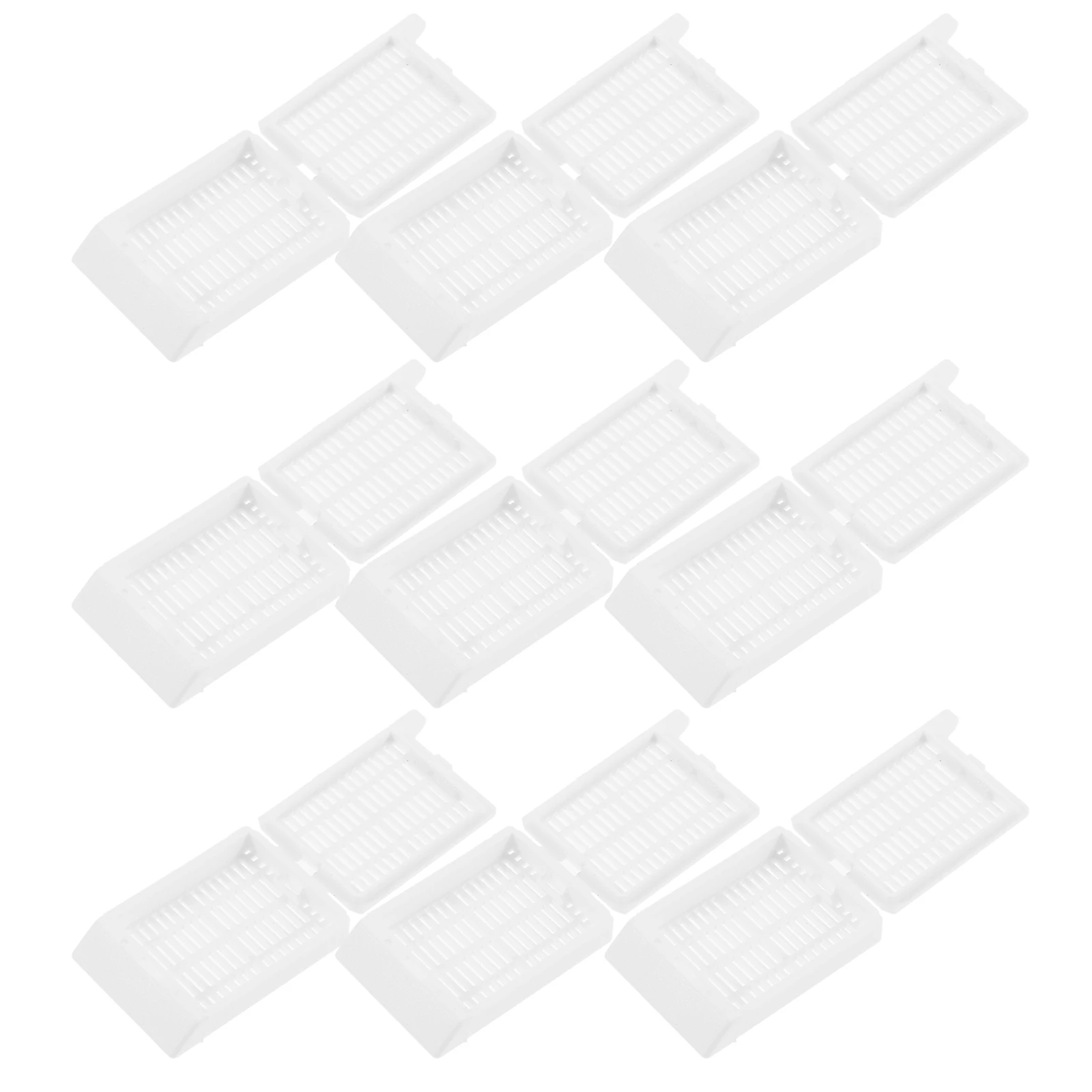 

200 pcs Plastic Scientific Cassette Square Hole Tissue Embedding Histology Use Flow Through Strip Easy Clean Drainage Supply