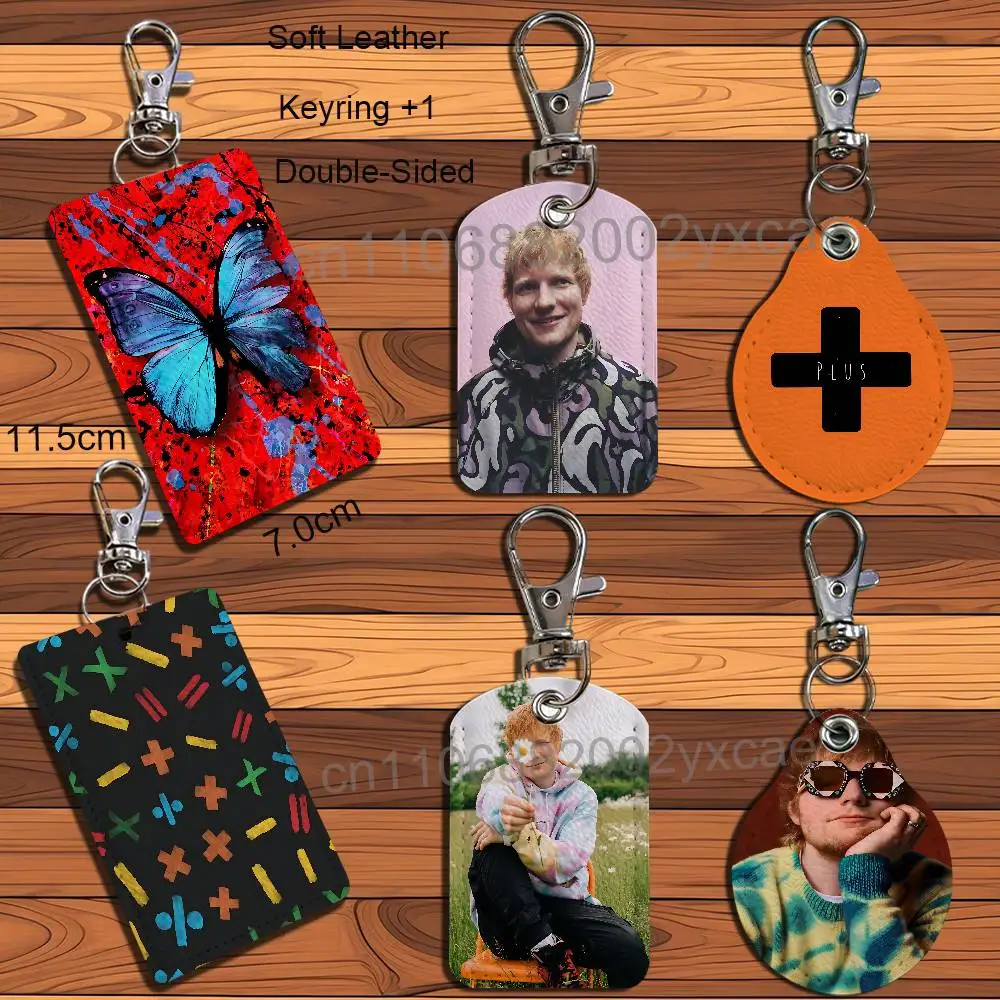 Plus Multiply Album Ed Sheeran Cartoon Singer Anime Card Keychain Fashion Pendant Bag ID Door Card Holder Bus Card Cute Adult