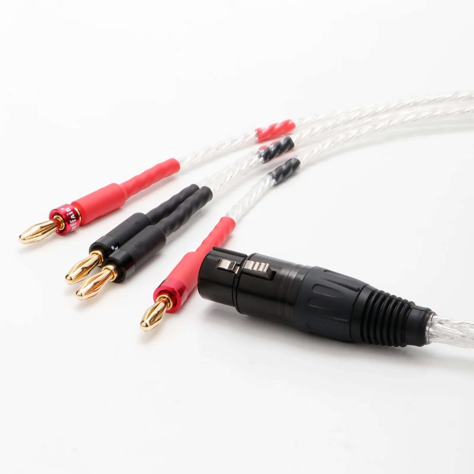 XLR-Buchse auf 4 Bananenstecker / Y-Spade Deluxe 4mm OCC Versilbert Vergoldet Bananenstecker Audiokabel Lautsprecher Verstärker Hifi-Kabel – Detail 8