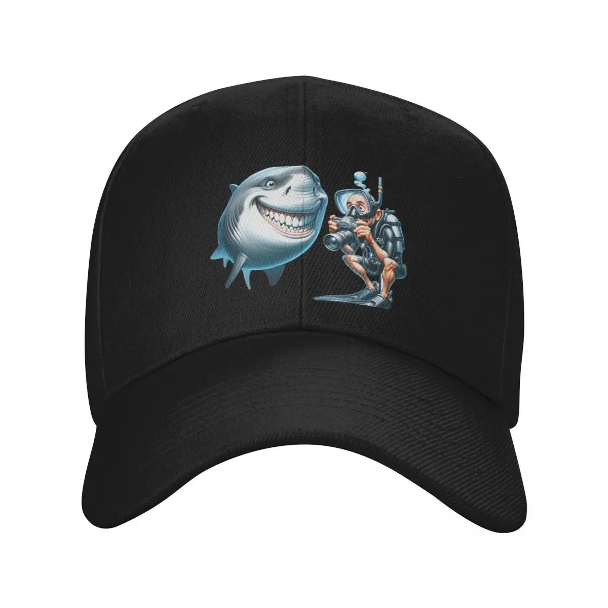 

Great White Smile, Say Cheese! Baseball Cap fashionable Streetwear Beach Outing Women's Golf Clothing Men's