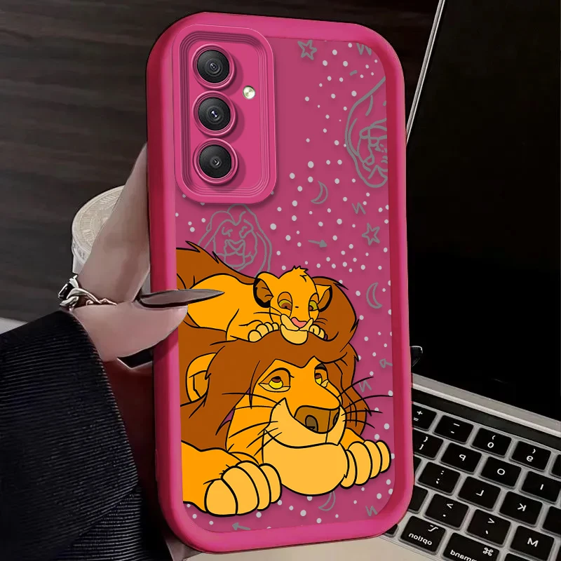 Cartoon Disney Lion King Telefoon Case Voor Samsung Galaxy A14 A15 5G S21 S22 S23 S24 5G FE Plus Ultra A25 A35 A52 A53 A54 A55 5G