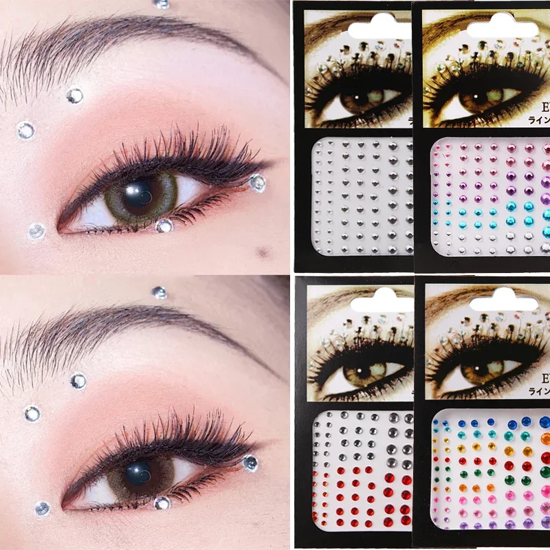 1PC 3D Sexy Kristallen Ogen Glitter Gezicht Lichaam DIY Diamond Festival Party Jewel Makeup Tools Eye Shiner Make Up Versiering sticker