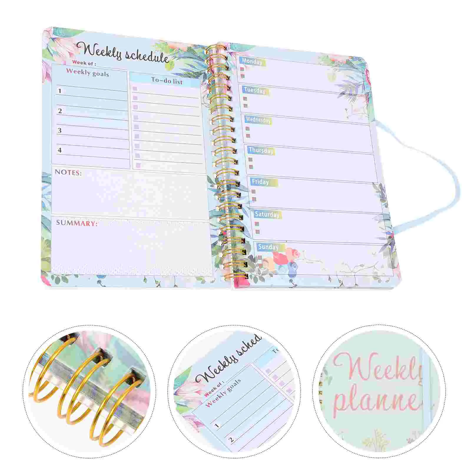 

Daily Planner Students Notebook Paper Notepad Recording Planning Coil English Notebooks