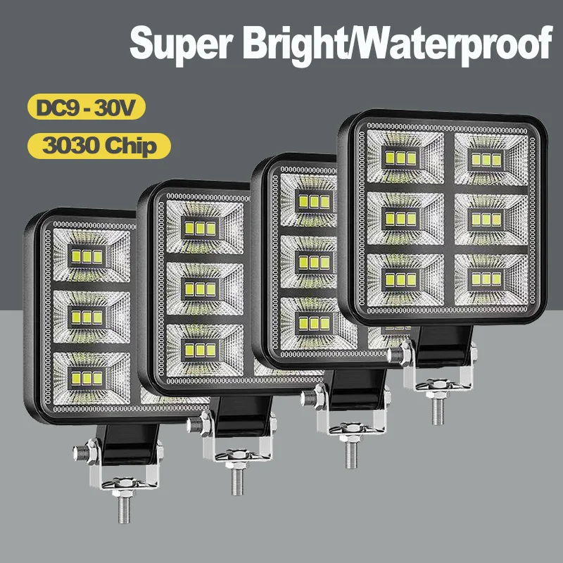 

18 LED Work Car Light LED Bar 6500K Offroad Spot Flood Combo LED Light Bar Auxiliary Headlights for Car For Truck Car SUV ATV