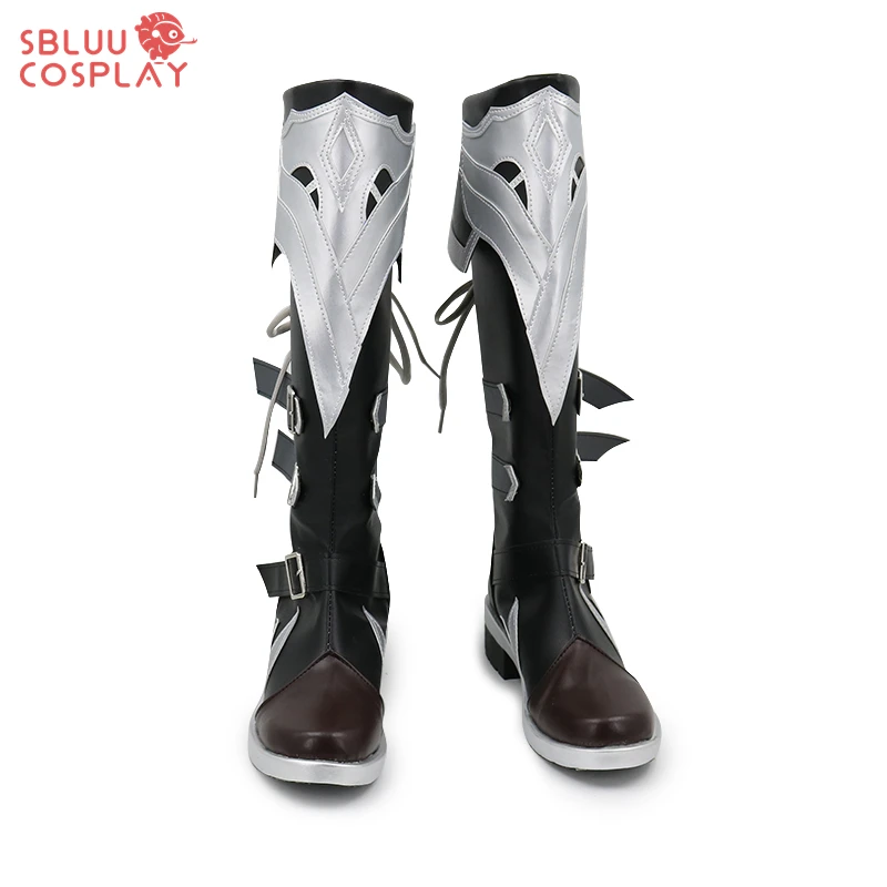 SBluuCosplay Genshin Impact Diluc Cosplay Chaussures, Bottes sur mesure